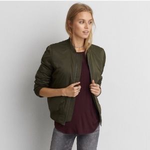 American Eagle Army Green Bomber Jacket
